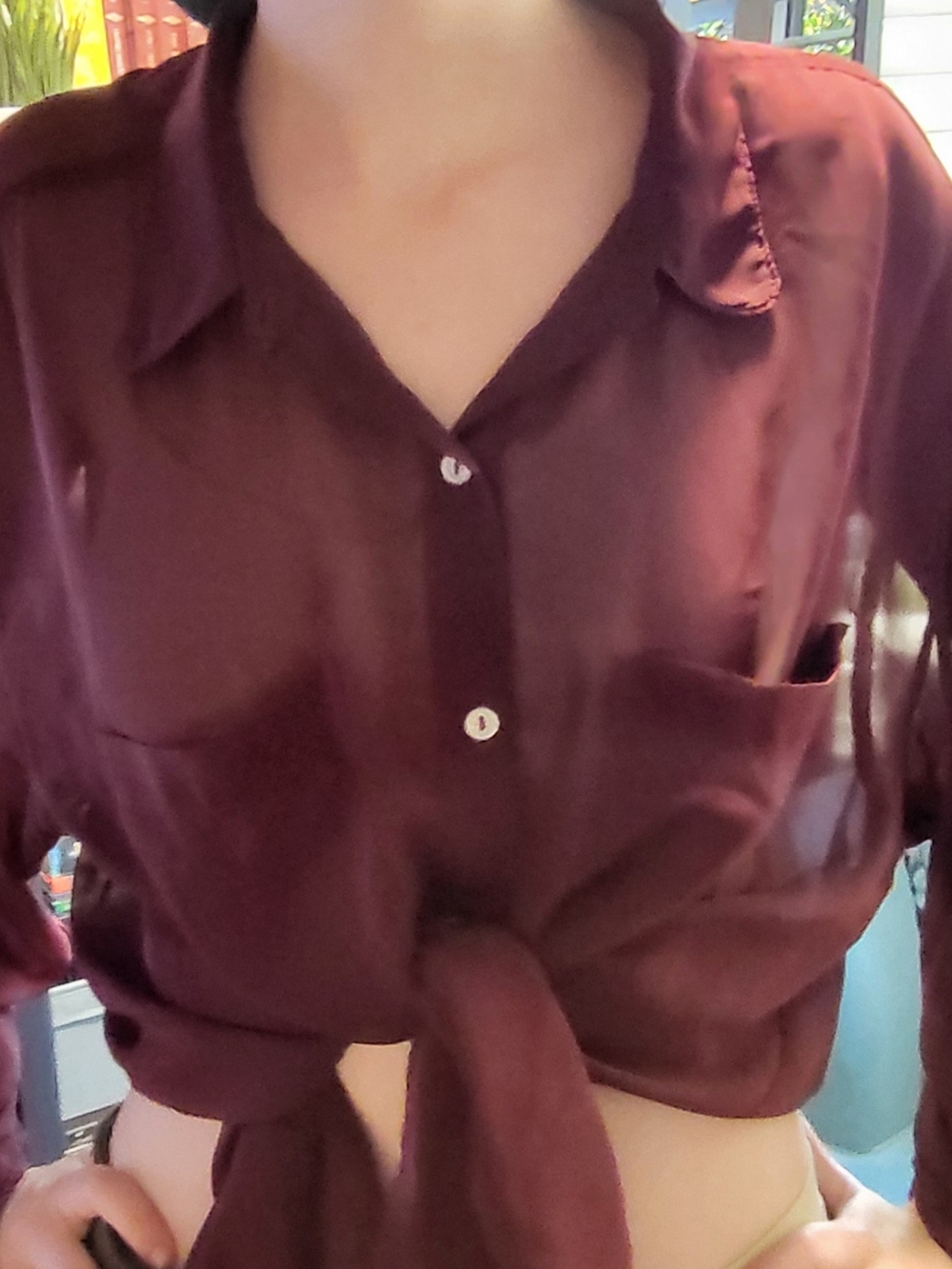 American Apparel Chiffon Shirt